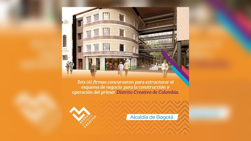 Imagen generada por computador Nueva Sede "Casa Museo", "Seis (6) firmas concursaron para estructurar el esquema de negocio para la construcción y operación del primer Distrito Creativo de Colombia" 