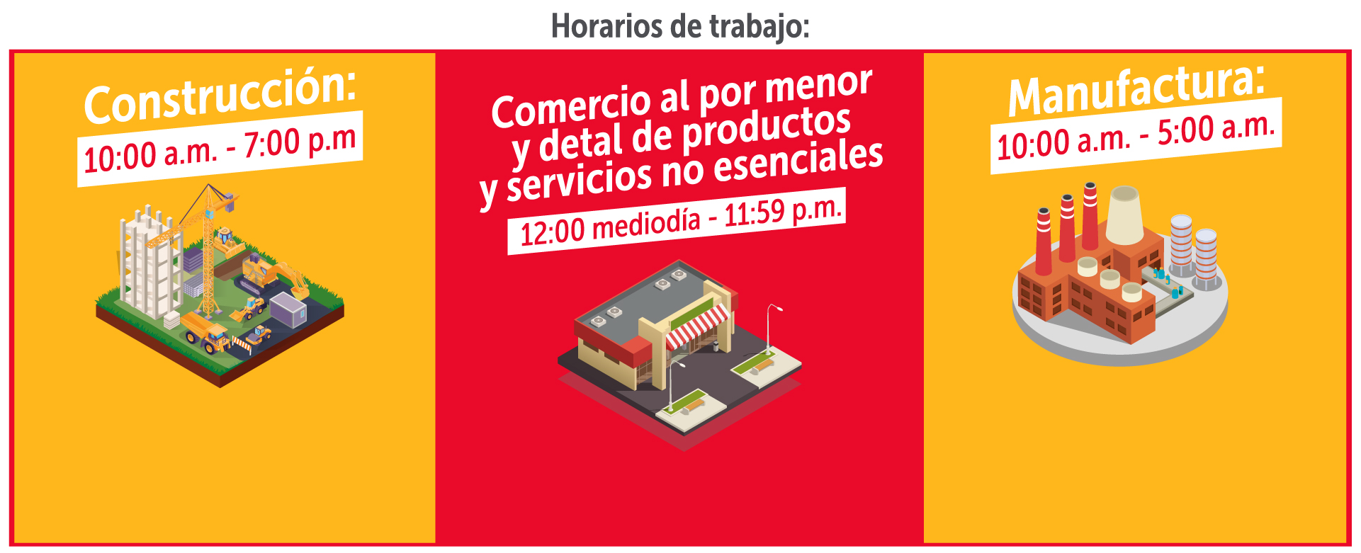 Horarios de Rectivacion