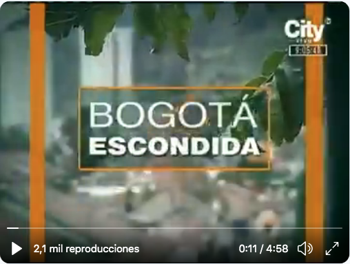 Imagen de la ciudad de Bogotá con texto &quot;Bogotá Escondida&quot;