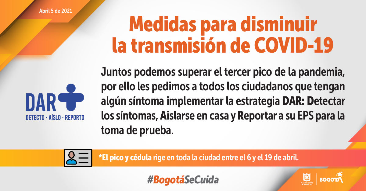 2–Medidas para disminuir la transmisión de COVID-19 en Bogotá