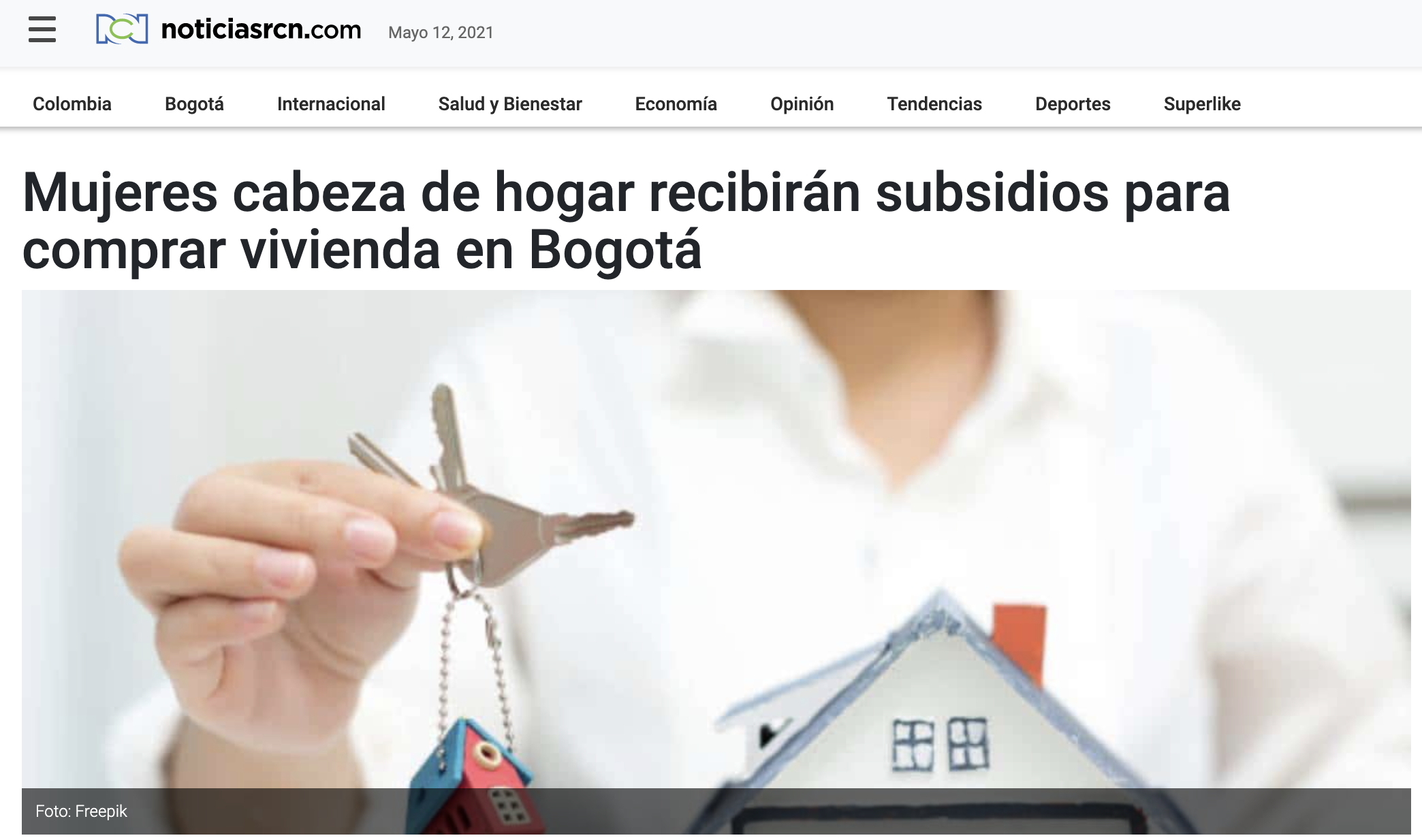 Mujeres cabeza de hogar recibirán subsidios para comprar vivienda en Bogotá