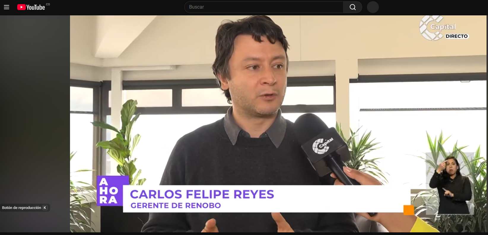 Carlos Felipe Reyes Gerente de renobo