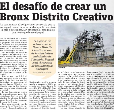 El desafío de crear un Bronx Distrito Creativo 